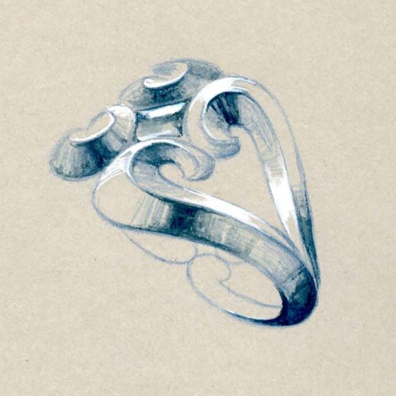 Bague Entre 2 dessin